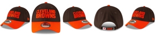 New Era Men's Brown/Orange Cleveland Browns The League Two-Tone 9FORTY Adjustable Hat
